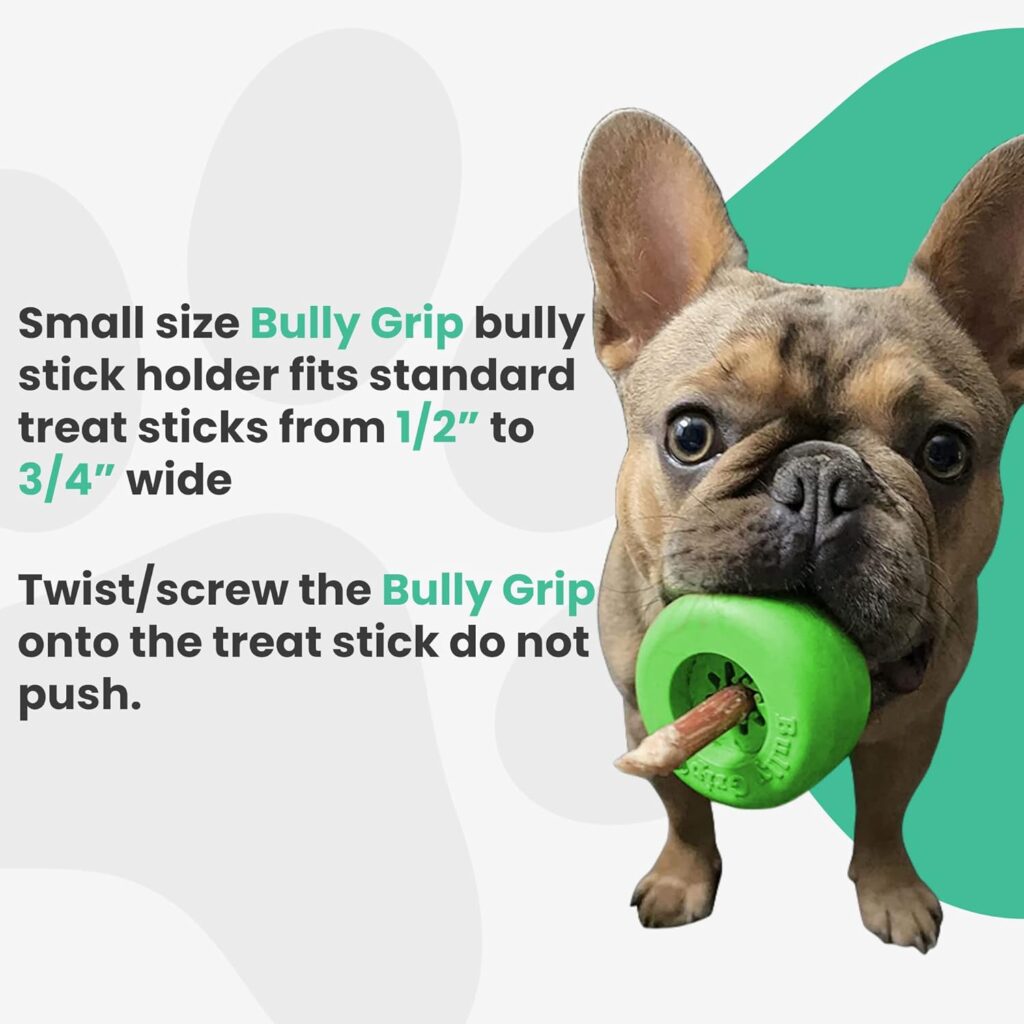Bully Stick Holder for Dogs - Small Size - Interactive Dog Toy, Dog Treat Holder, Slow Feeder, Treat Dispenser, Chew Toy and Dog Safety Device