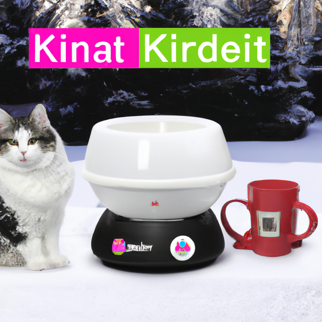 KH Pet Products Heated Thermo-Kitty Café Outdoor Heated Cat Bowls, Feral Cat Feeding Station - No More Frozen Food or Water