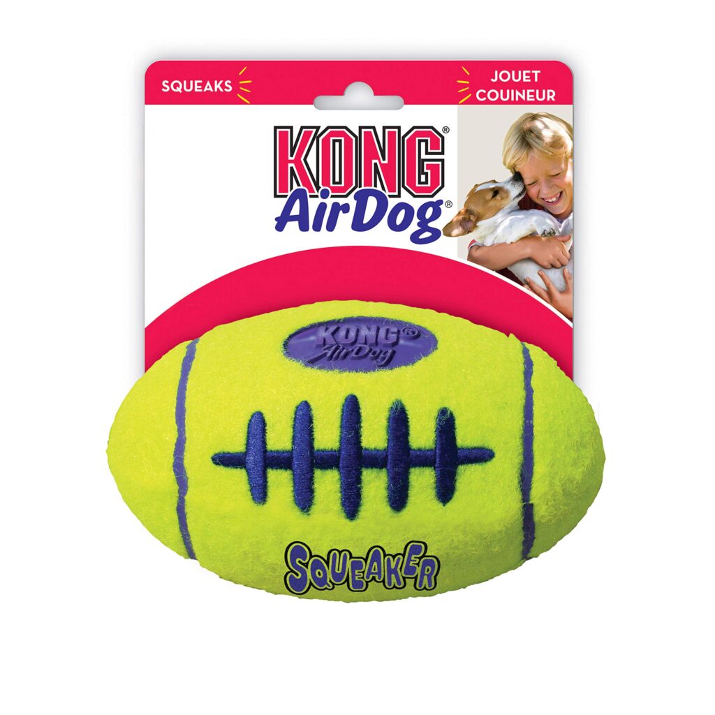 KONG Air Squeaker Football Dog Toy [Set of 2] Size: Medium